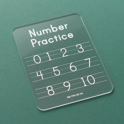 Acrylic Dry-Erase Numbers Tracing Practice Board