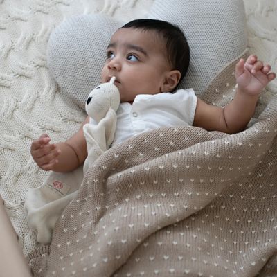 Pink Lemonade Dainty Dots -100% Organic Cotton Infant Set - Taupe