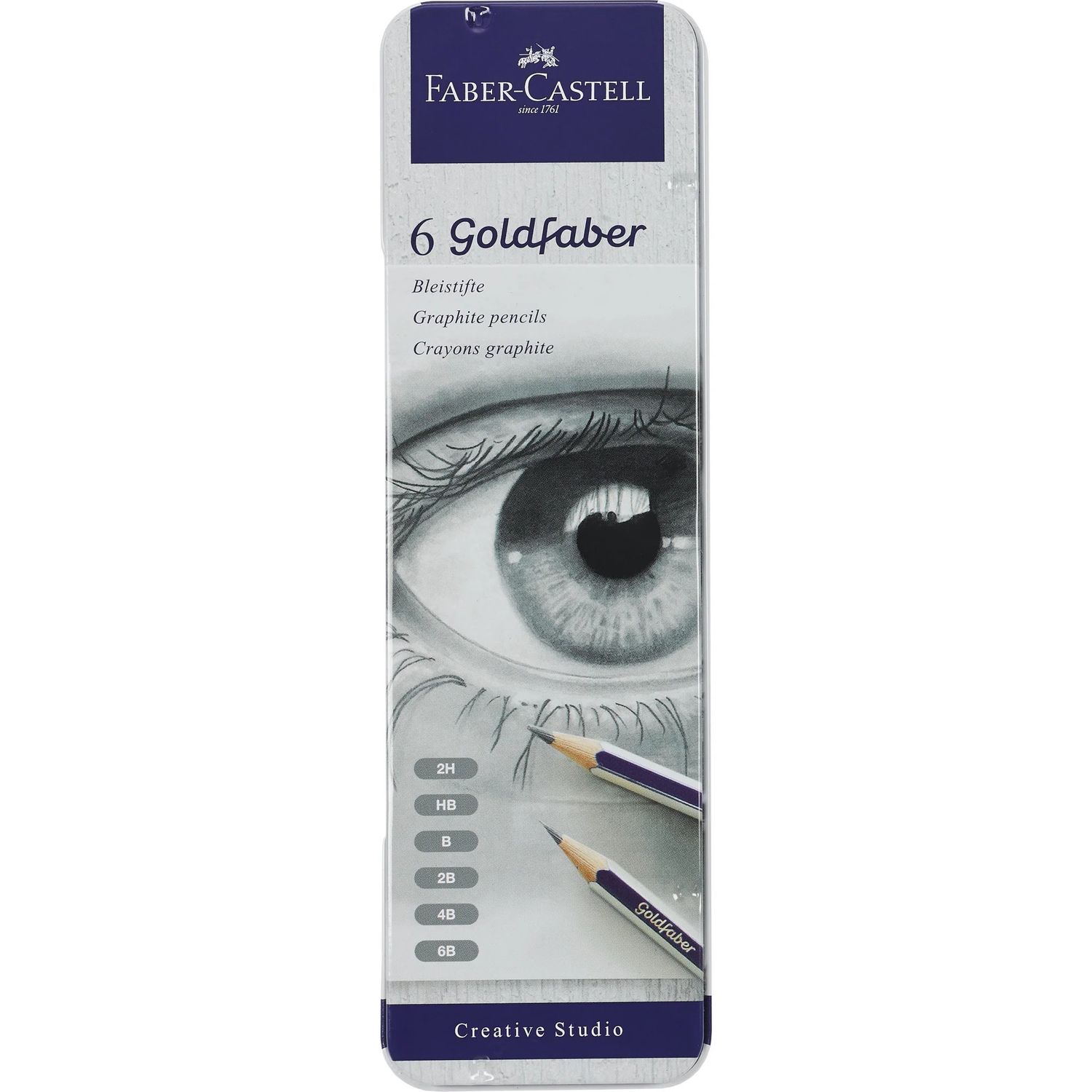 Faber-Castell Goldfaber Graphite Sketch Pencils (Tin of 6)