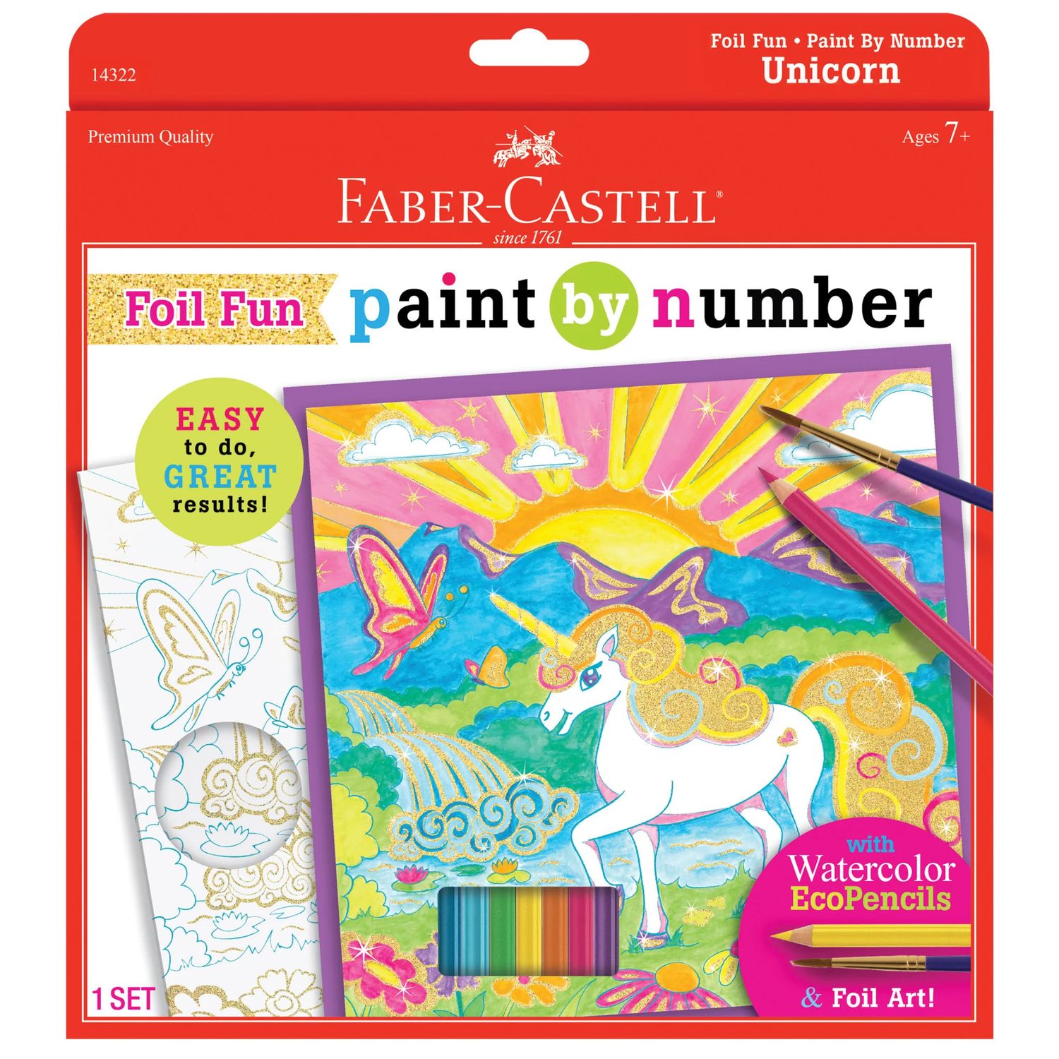 Paint By Number Unicorn Foil Fun Art Kit