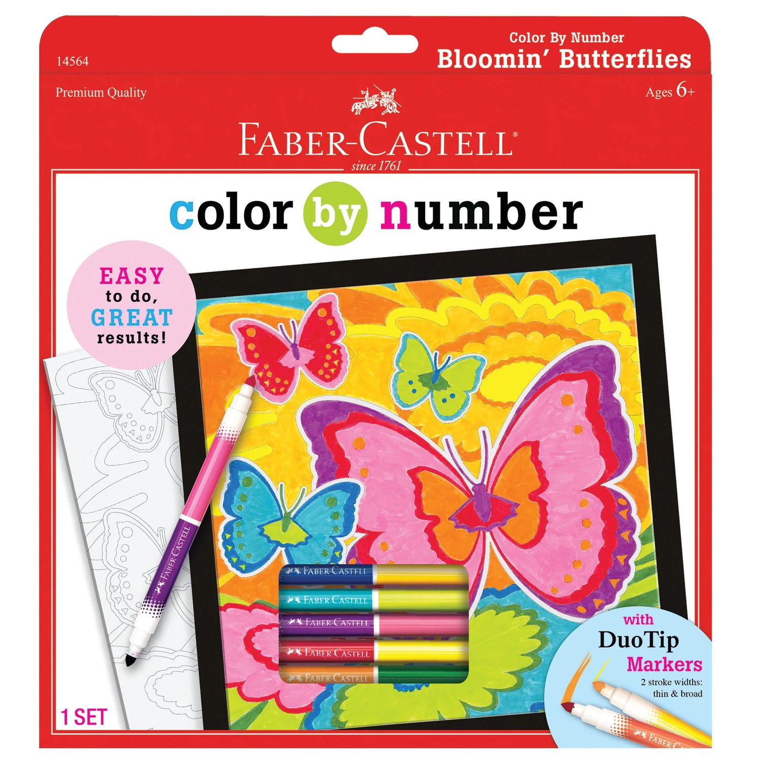 Marker Color By Number Bloomin Butterflies Kit