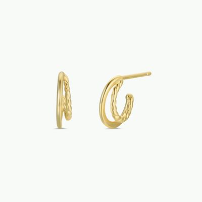 Gold Hoop - Double - Earrings