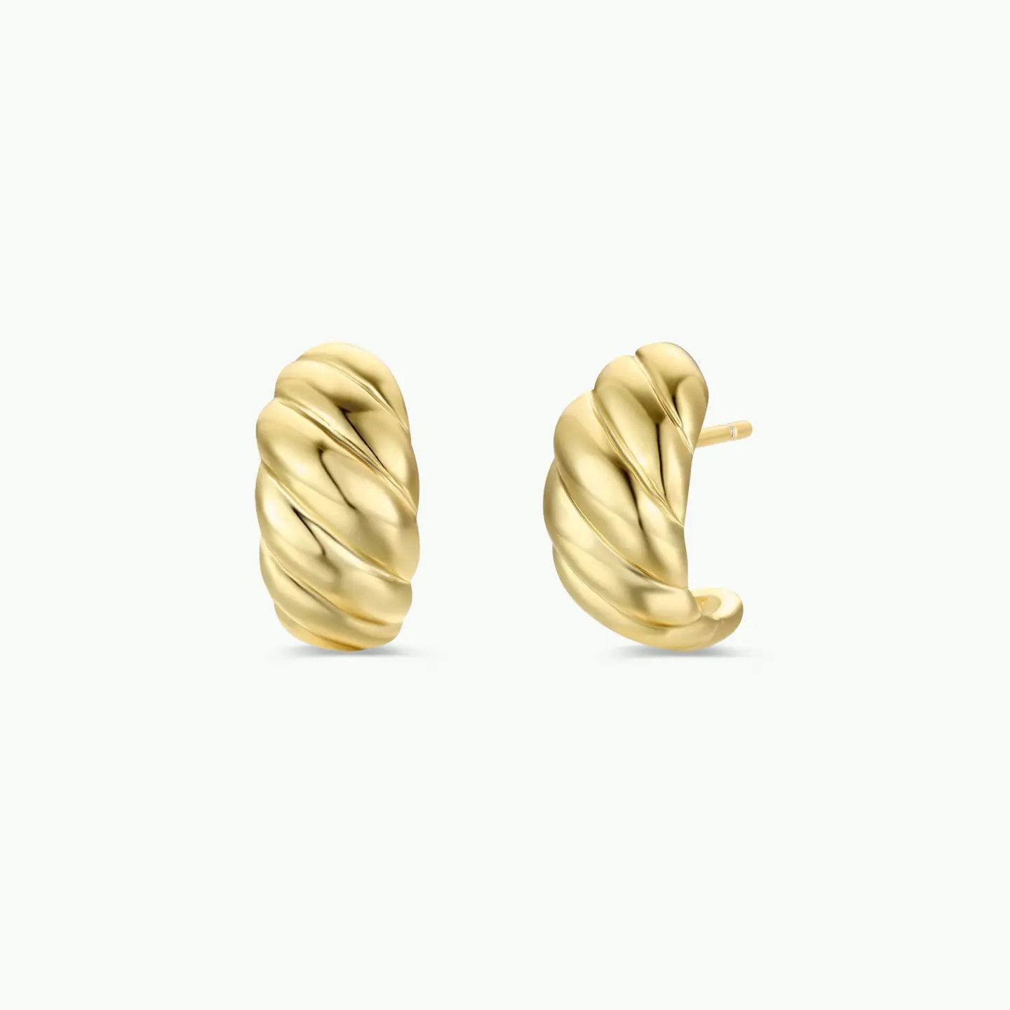 Gold Hoop - Swirl - Gold Earrings