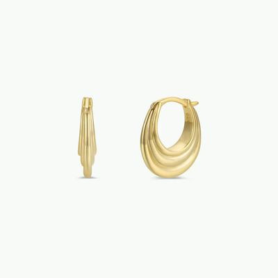 Gold Hoop - Triple Arch - Earrings