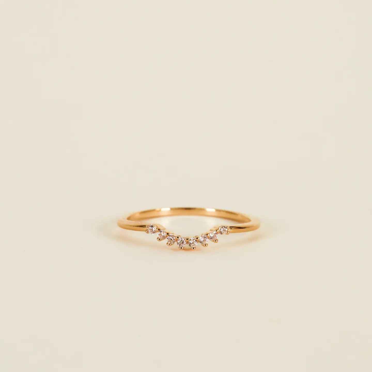 Gold Rings - Arched Crown Champagne (Size 7)