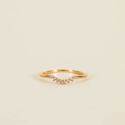 Gold Rings - Arched Crown Champagne (Size 8)