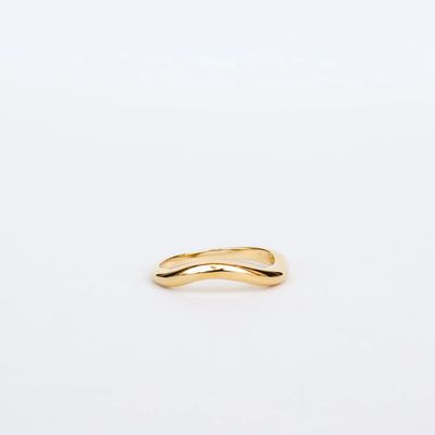 Gold Rings - Wave (Size 6)