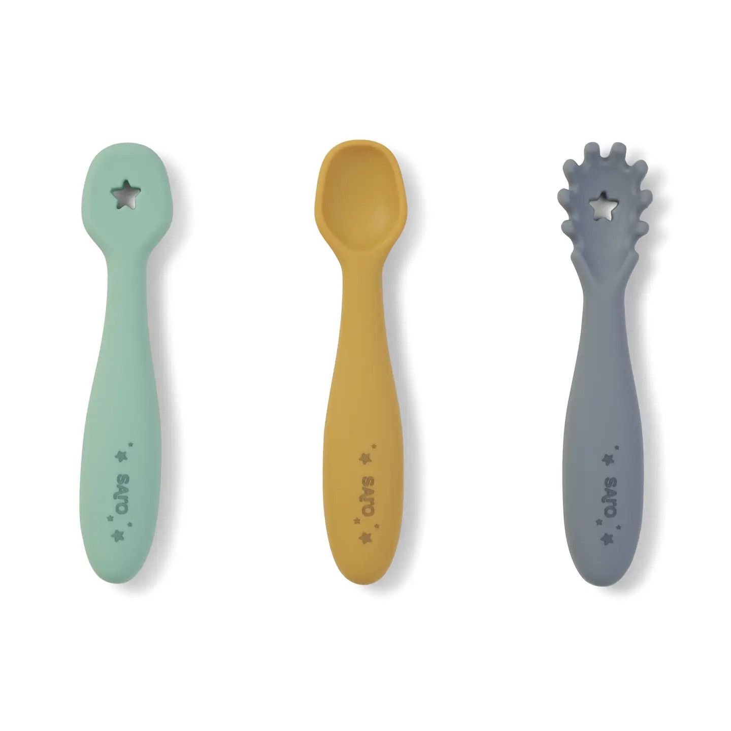 Set of 3 Training Spoons Mist+Mustard+Hunter