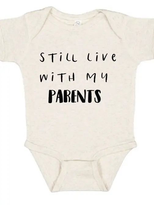 Still Live with Parents Graphic Cotton Bodysuit - 12mo - Natural