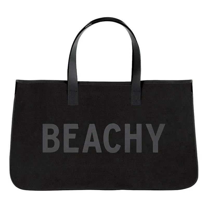 Black Canvas Tote - Beachy