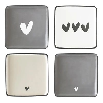 Ceramic Plates Assorted - 4 Pack