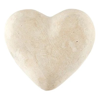 Large Paper Mache Heart - Natural