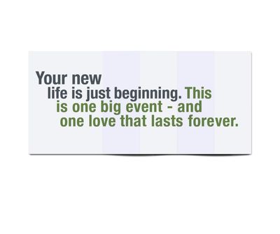 Occassion Card - Your Life Is Over • Congratulations/Wedding or Baby Card