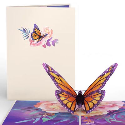 Love Pop Monarch Butterfly Pop-Up Card