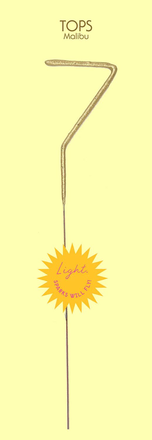 Grande Gold Number 7 Sparkler Wand 12"