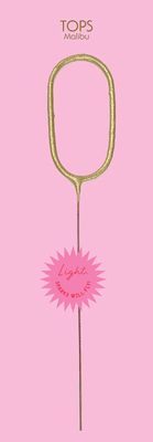 Grande Gold Number 0 Sparkler Wand 12"