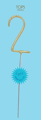 Grande Gold Number 2 Sparkler Wand 12"