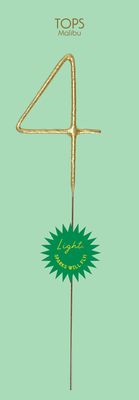 Grande Gold Number 4 Sparkler Wand 12"