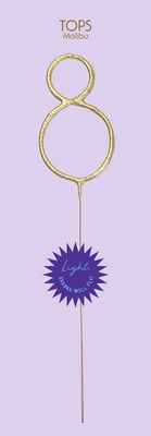 Grande Gold Number 8 Sparkler Wand 12"