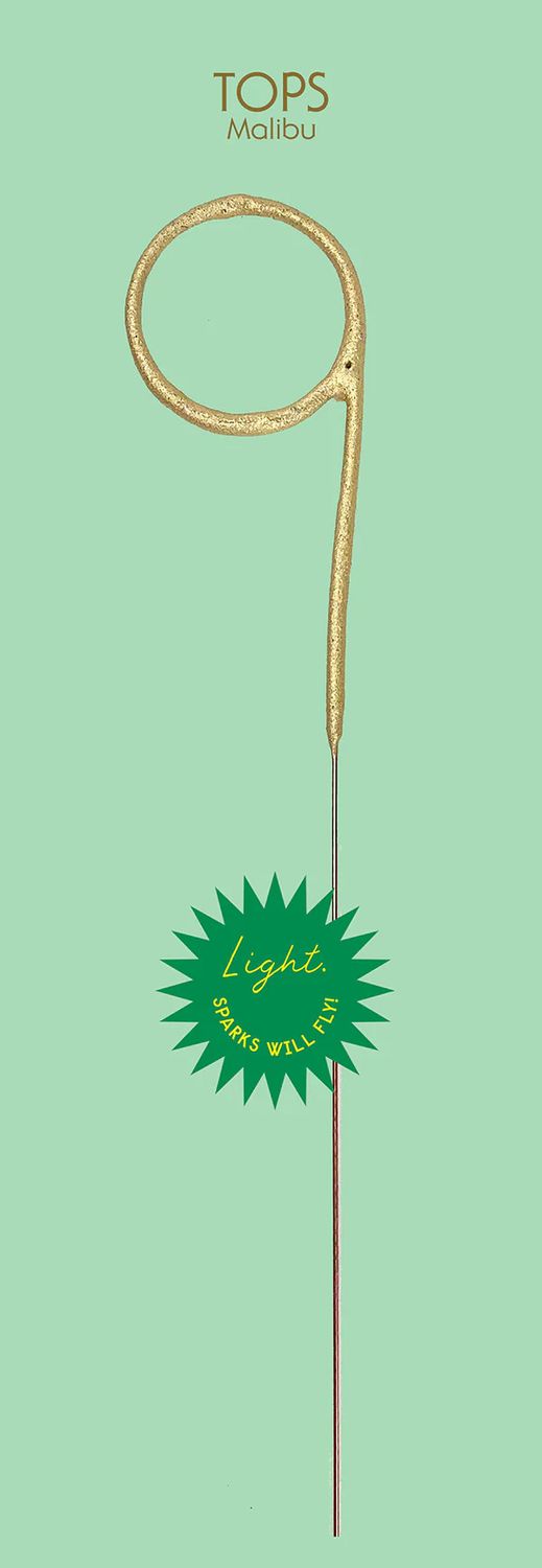 Grande Gold Number 9 Sparkler Wand 12"