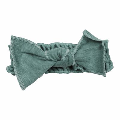 Organic French Terry Smocked Headband Size 0-12m in Jade