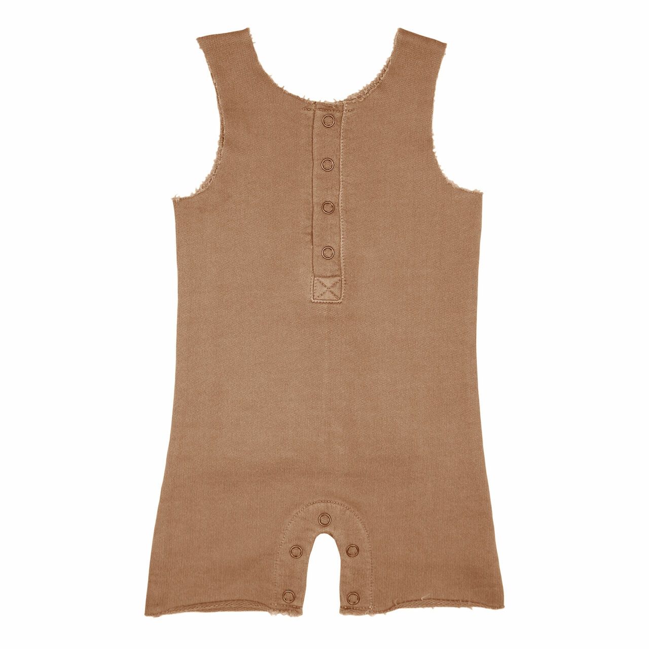 Organic French Terry 2-Sided Romper Size 9-12m in Adobe