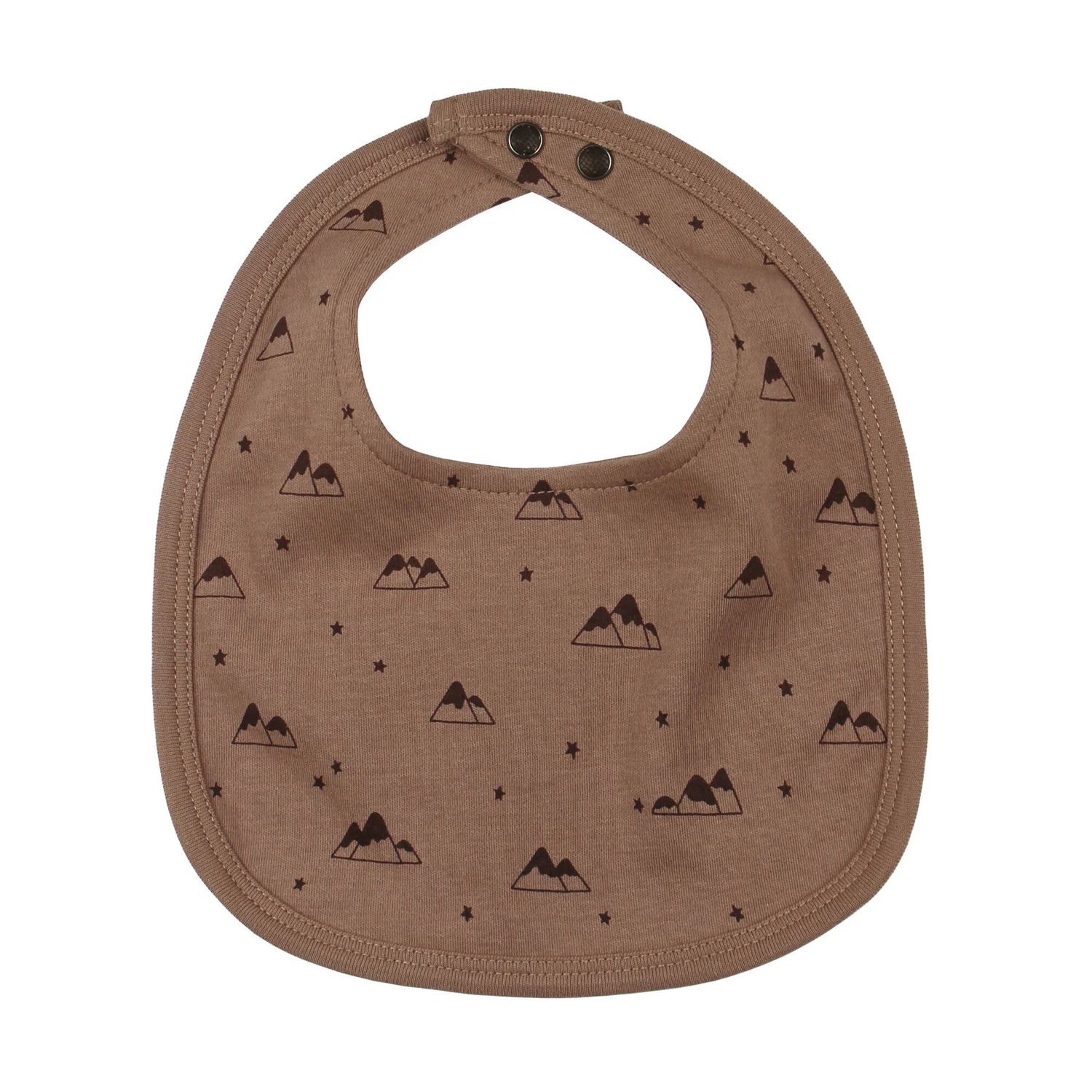 Organic 2-Layer Reversible Bib Size One Size in Latte Mountain