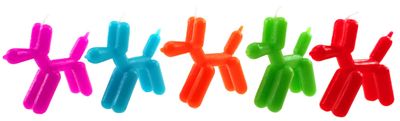 Balloon Dog Birthday Candles