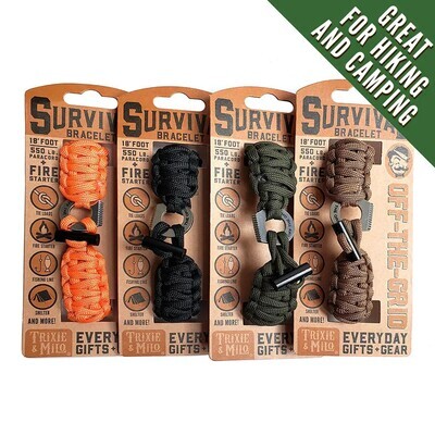Trixie &amp; Milo Off-The-Grid Survival Bracelet Hiking Gear