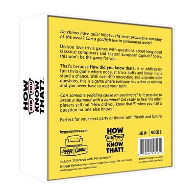 How Did You Know That? - Card Game