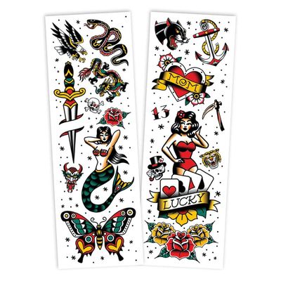 Savvi American Traditional Flash Tattoo Pouch