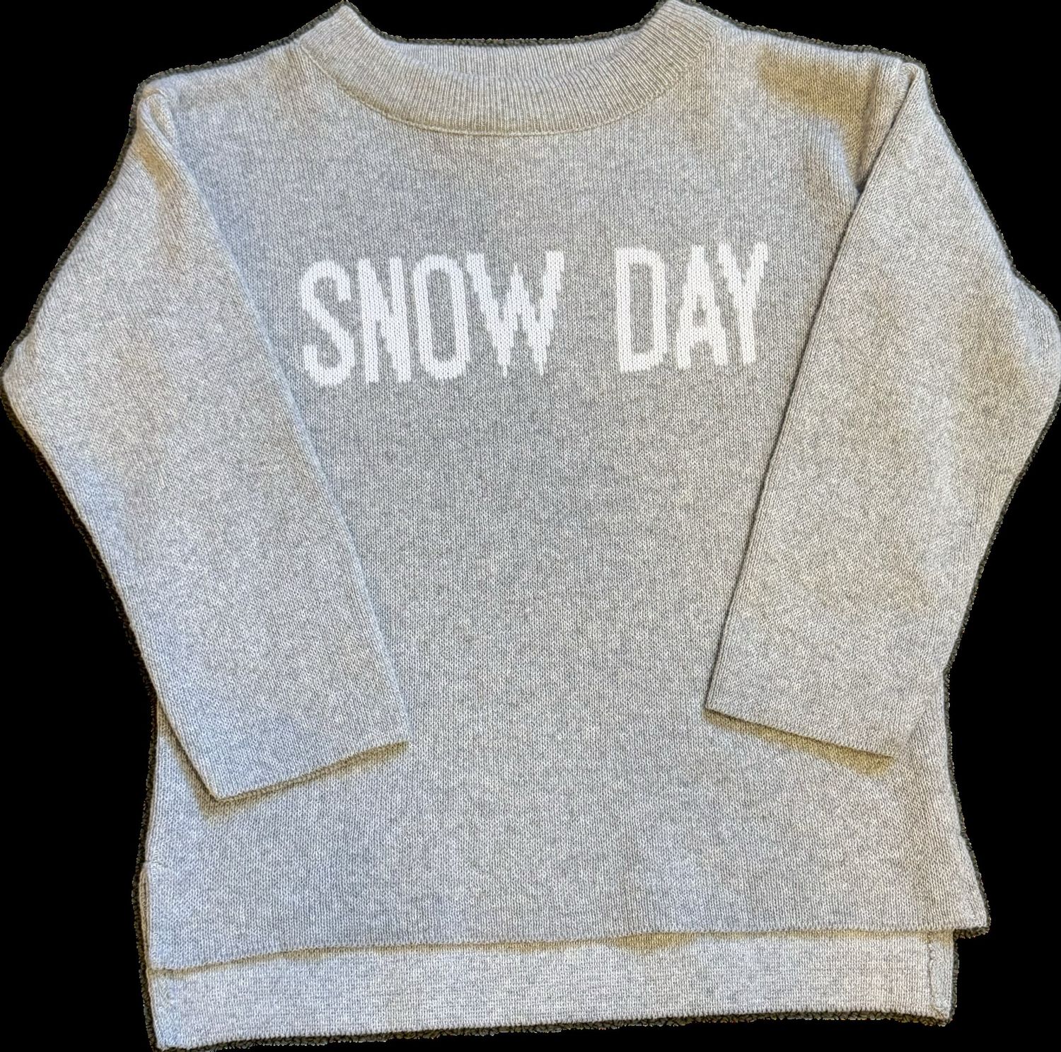 "Snow Day" Adult Sweater Gray/White - , Size: Small