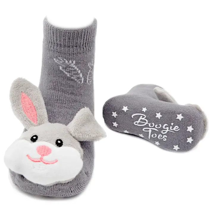Bunny Boogie Toes Rattle Socks - , Size: 0-1Y