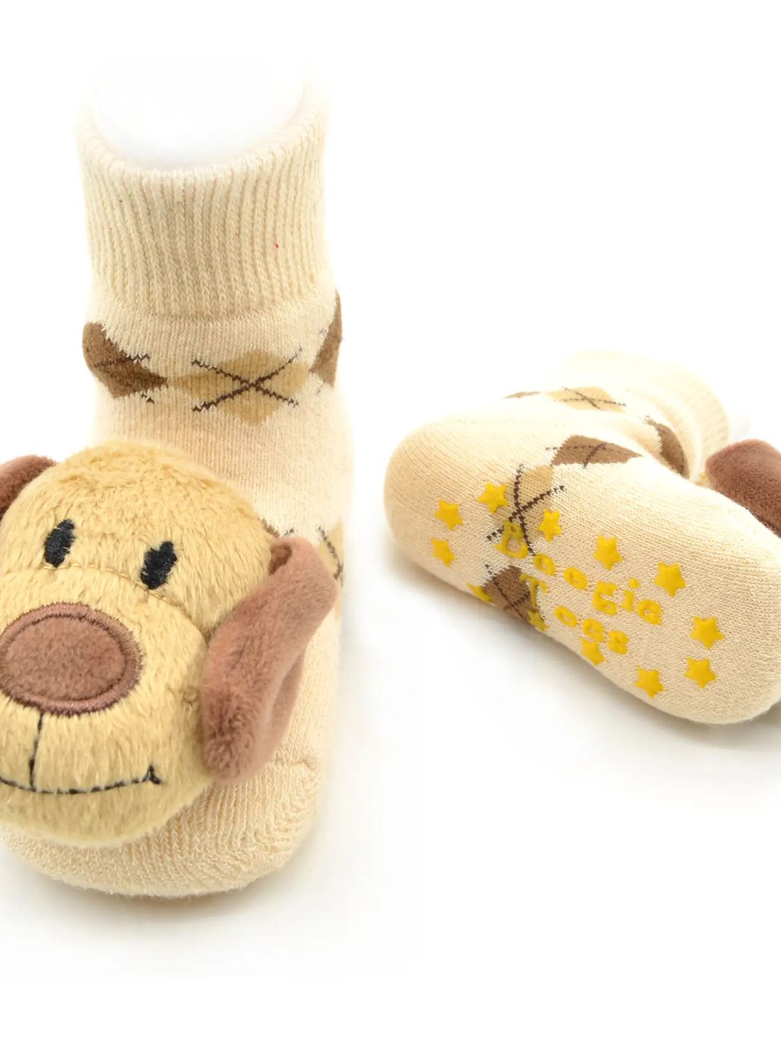Brown Dog Boogie Toes Rattle Socks - , Size: 0-1Y