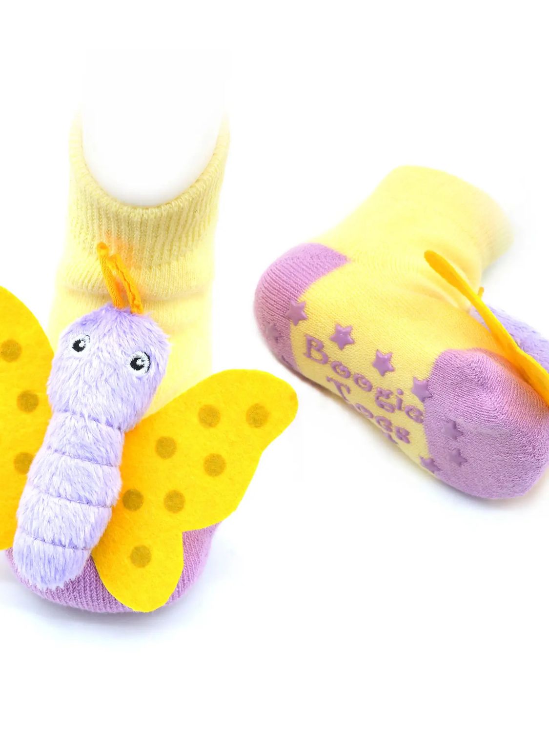 Butterfly Boogie Toes Rattle Socks - , Size: 0-1Y