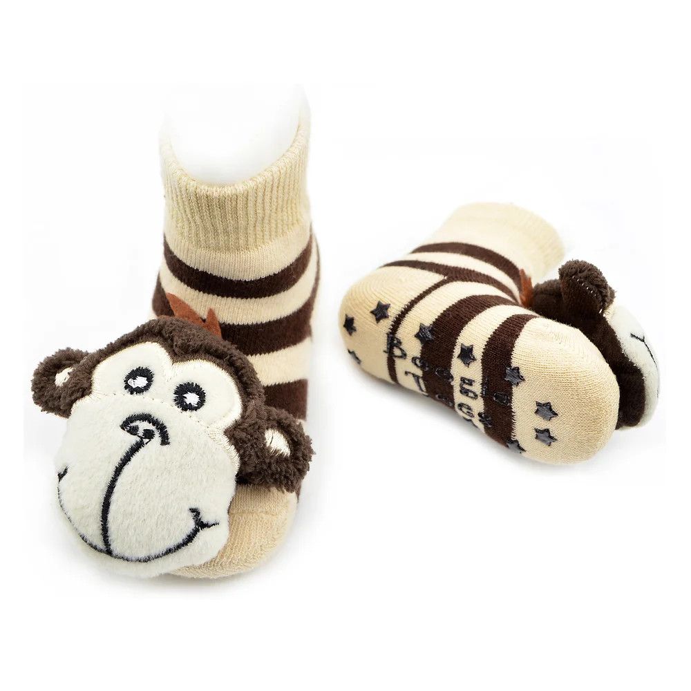 Monkey Boy Boogie Toes Rattle Socks - , Size: 0-1Y