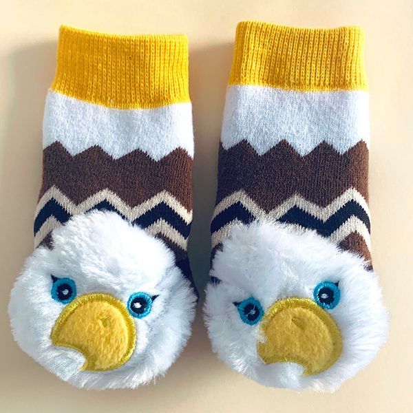 Furry Eagle Boogie Toes Rattle Socks - , Size: 0-1Y