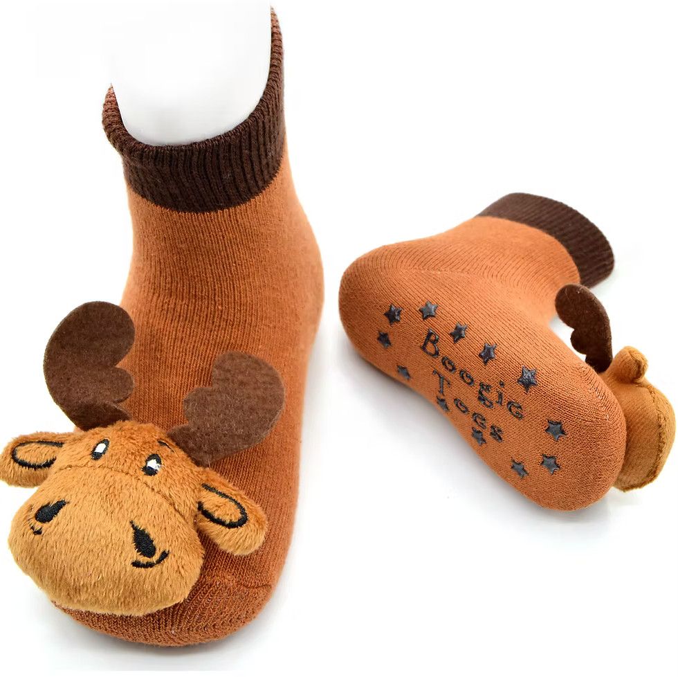 Moose Boogie Toes Rattle Socks - , Size: 0-1Y
