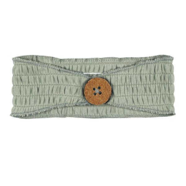 Organic Button Headband, Color: Seafoam, Size: 0-12M