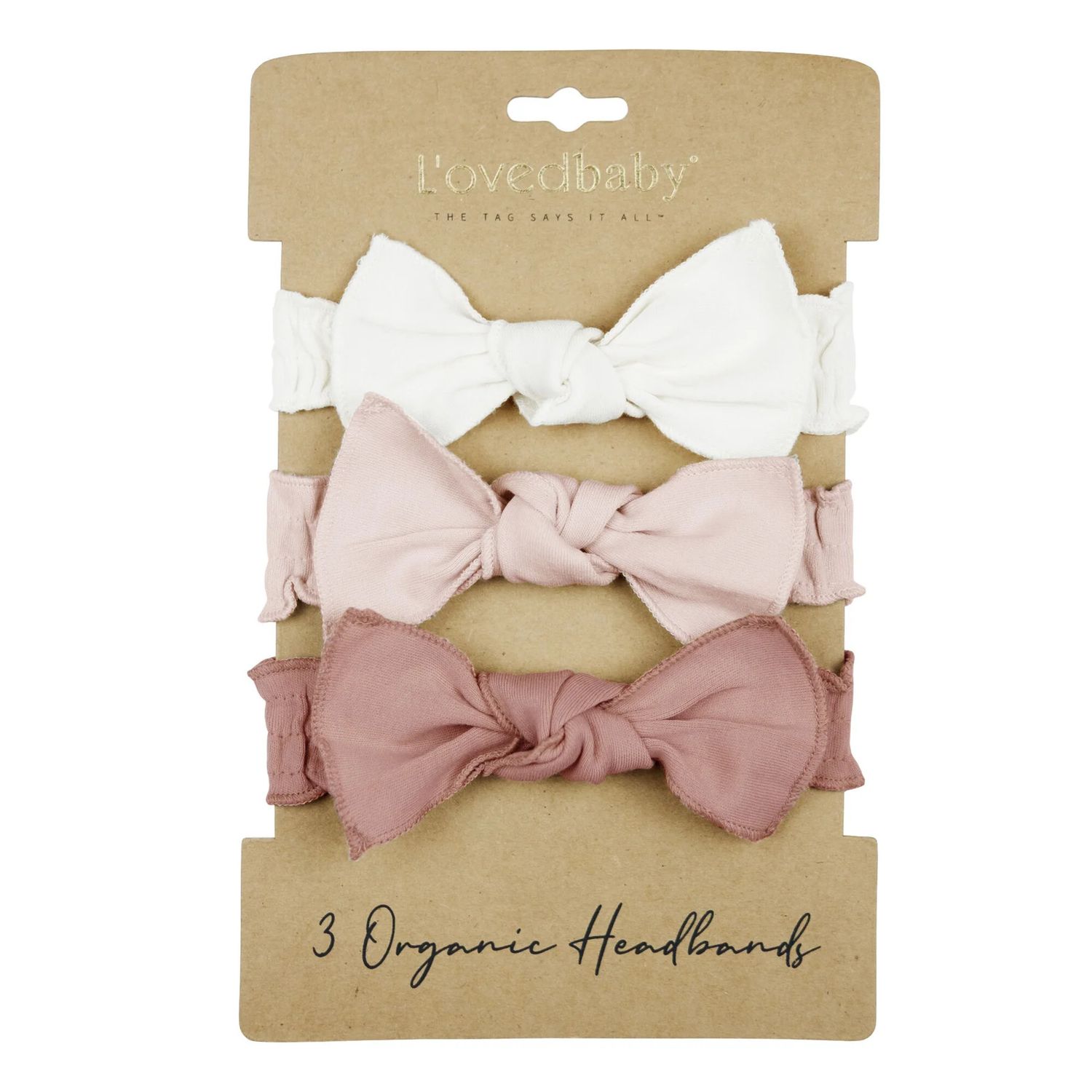 Organic Smocked Headband 3-Pack - , Color: Think Pink, 0-12m