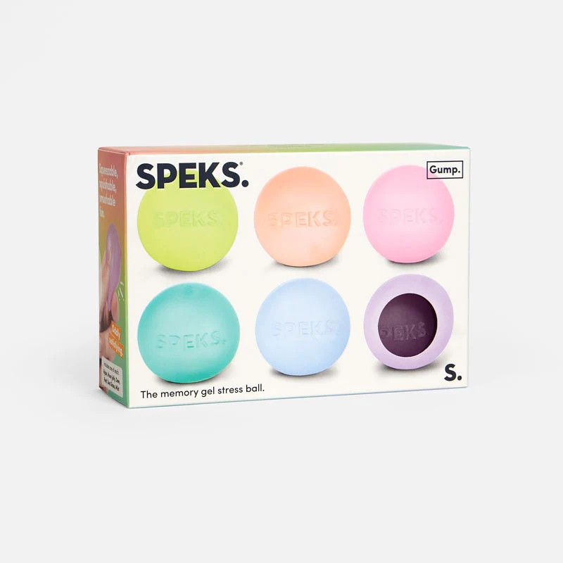 Speks Gump Memory Gel Stress Ball Mini 6-Pack - Prism