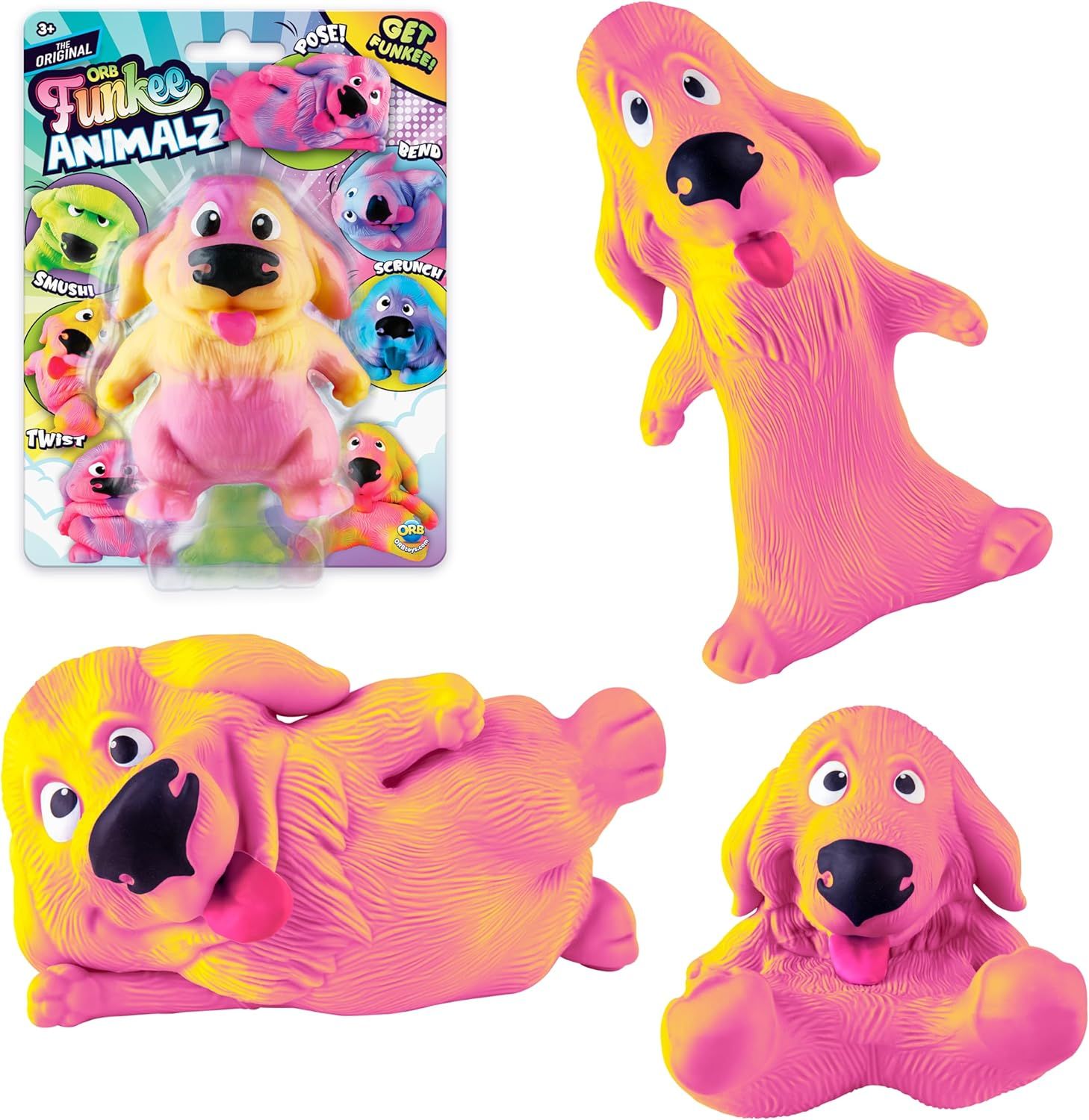 Funkee Animalz Mega Puppies - , Color: Yellow/Purple Retriever