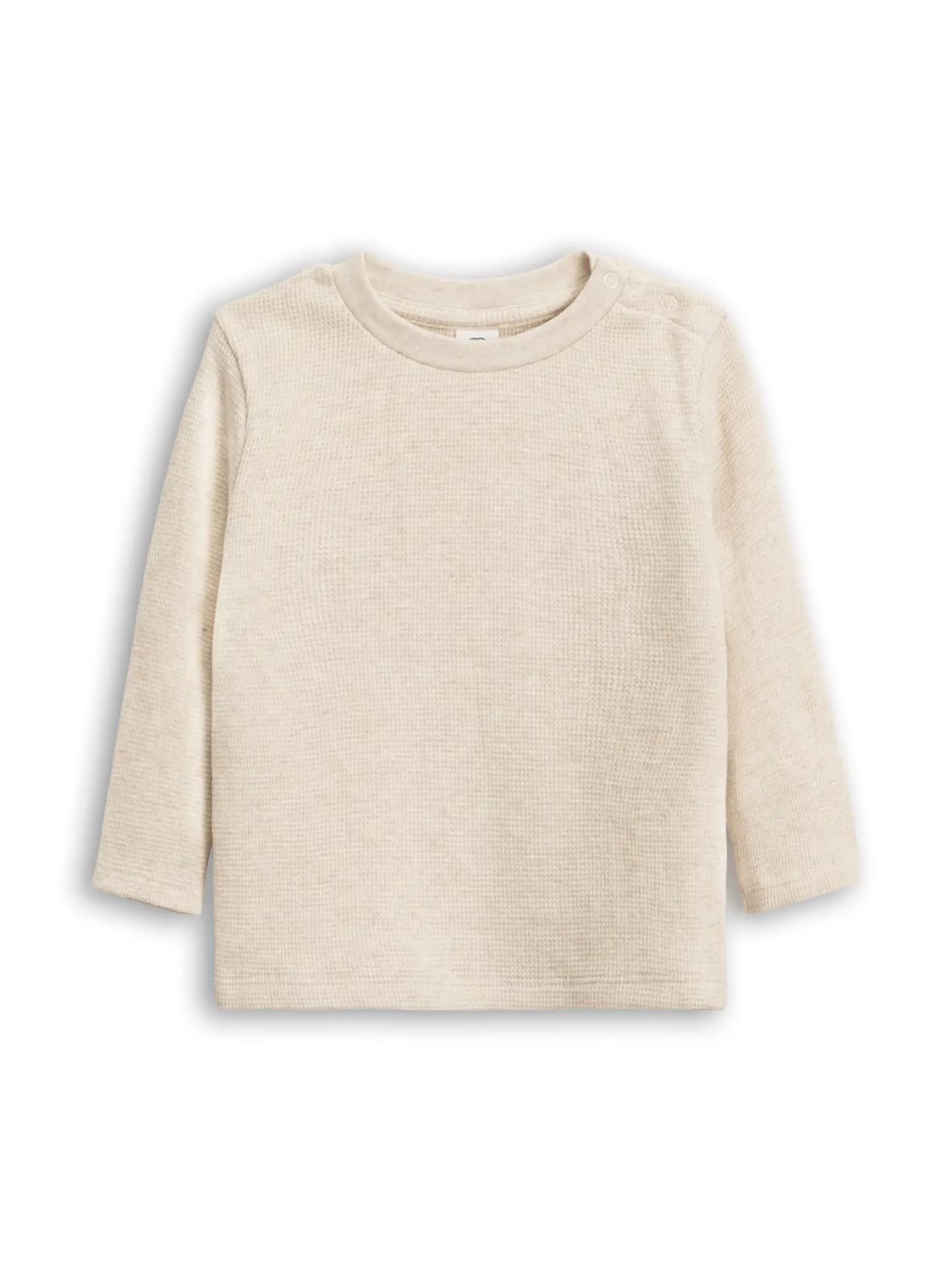 Mesa Waffle Knit Long Sleeve Top - , Color: Heathered Oat -, Size: 2T