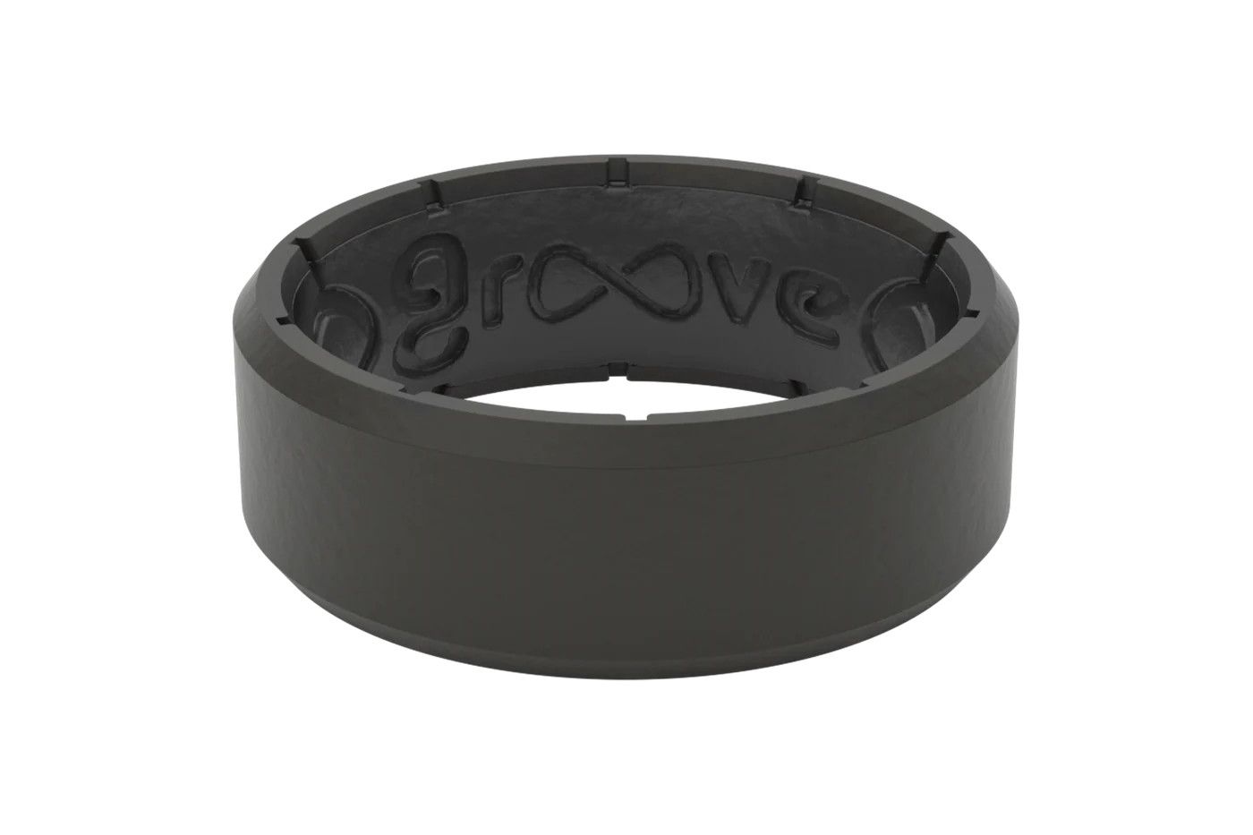 Groove Life Edge Ring - Black/Black , Size: 8