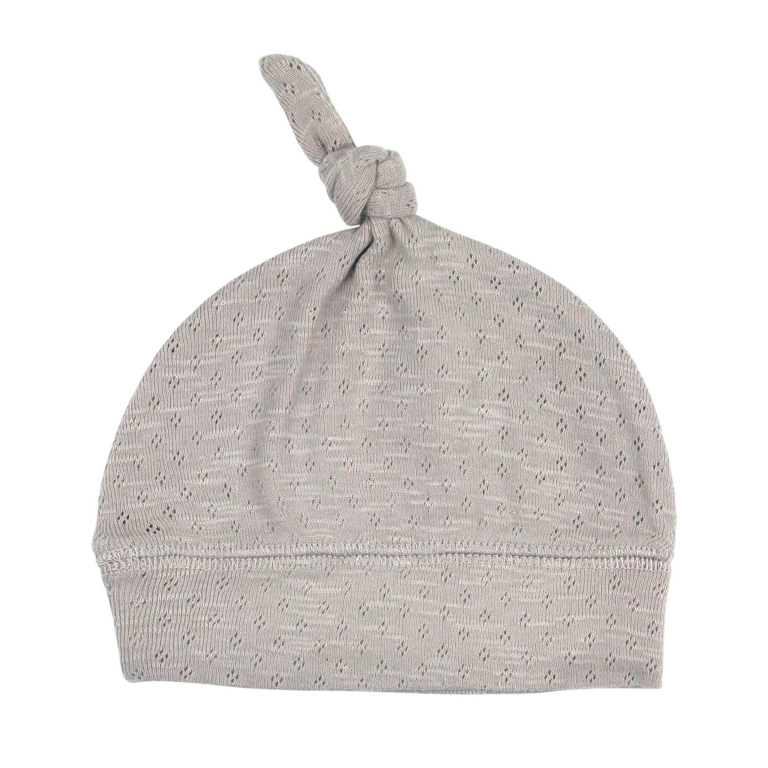Pointelle Organic Knotted Hat Size 6-9m in Cloud