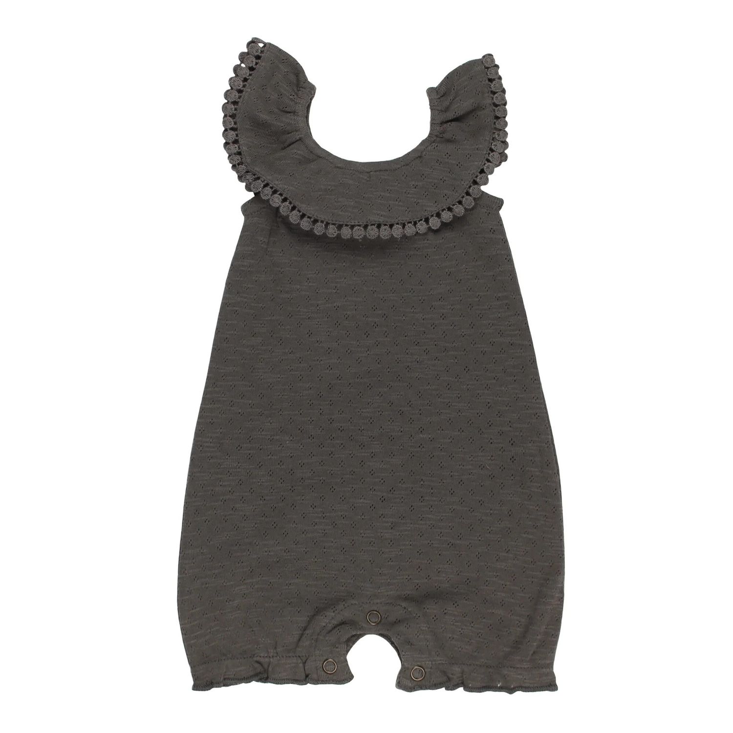 Organic Pointelle Bubble Romper Size 3-6m in Feather