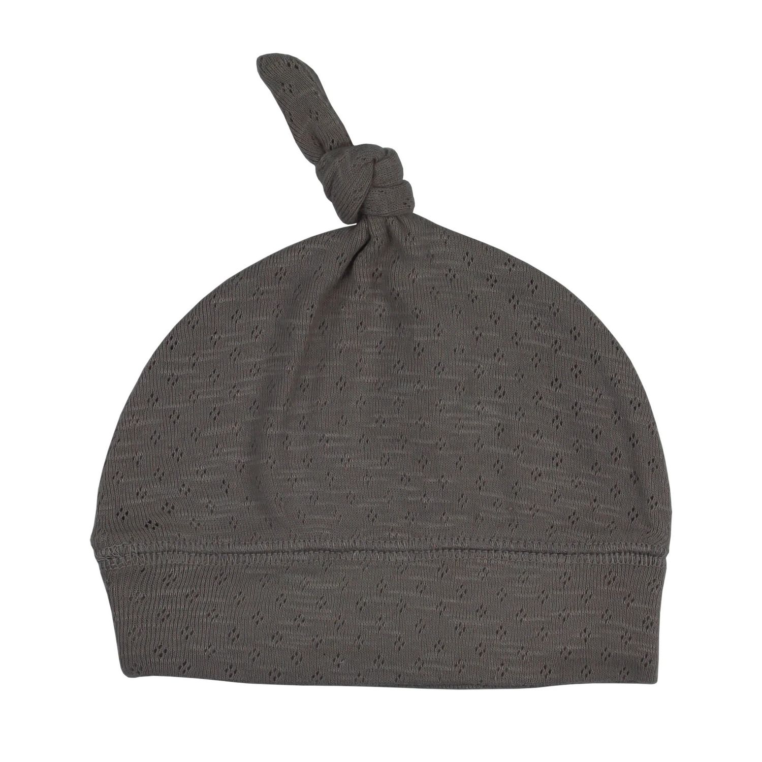 Pointelle Organic Knotted Hat Size 0-3m in Feather