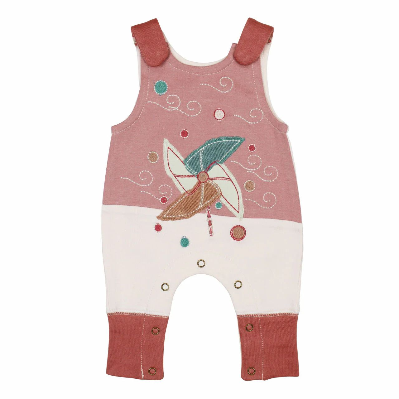 Organic Appliqué Bodysuit Size 6-9m in Pinwheel