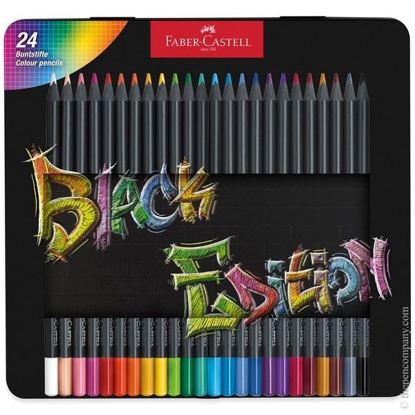 Faber-Castell Black Edition: Colored Pencils 24 Count