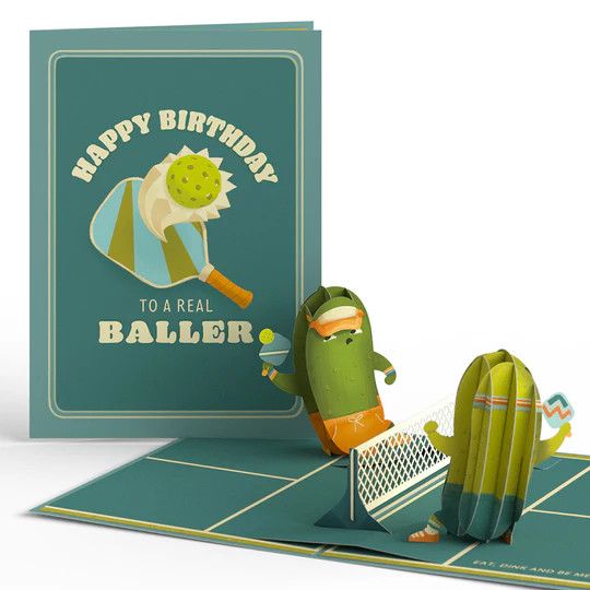 Love Pop Pickleball Birthday Baller Card